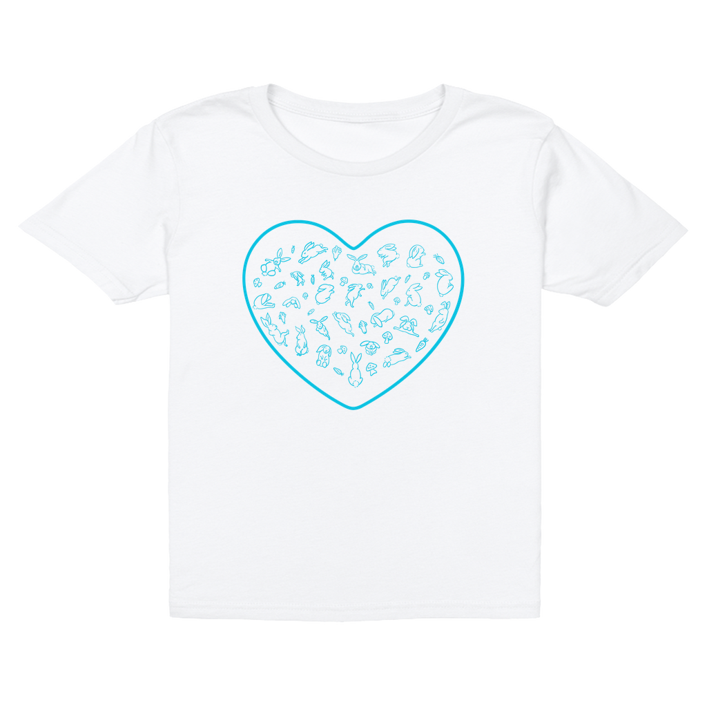 Heart Blue Bunny Minimalist T-Shirt (Youth Size)