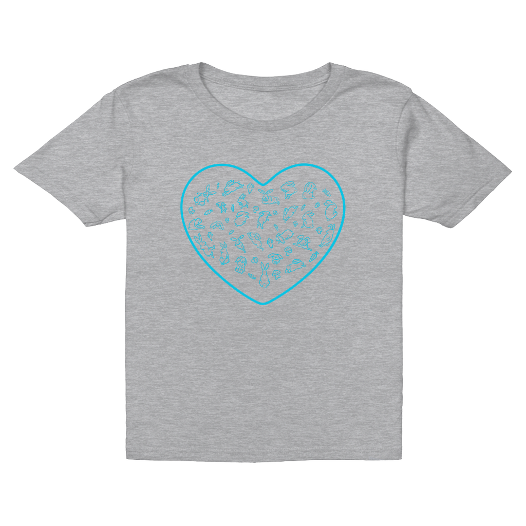 Heart Blue Bunny Minimalist T-Shirt (Youth Size)