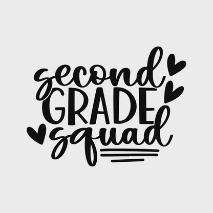 Boho Retro Second Grade Squad Classroom Team Shirt