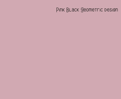 Fit Flare Skater Dress In Pink Black Geometric Design