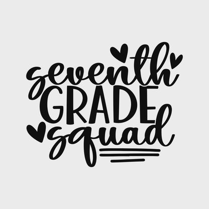 Boho Retro Seventh Grade Squad Class TShirt