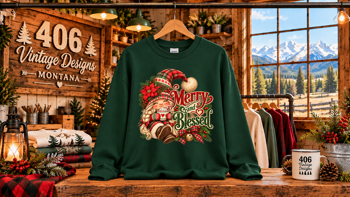 Merry and Blessed Christmas Gnome Sweatshirt