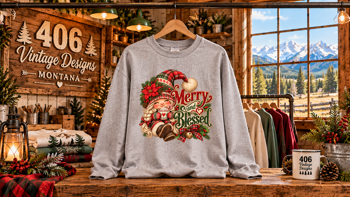 Merry and Blessed Christmas Gnome Sweatshirt