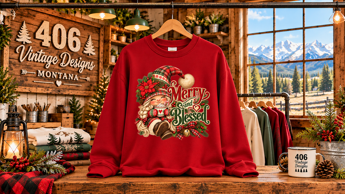 Merry and Blessed Christmas Gnome Sweatshirt
