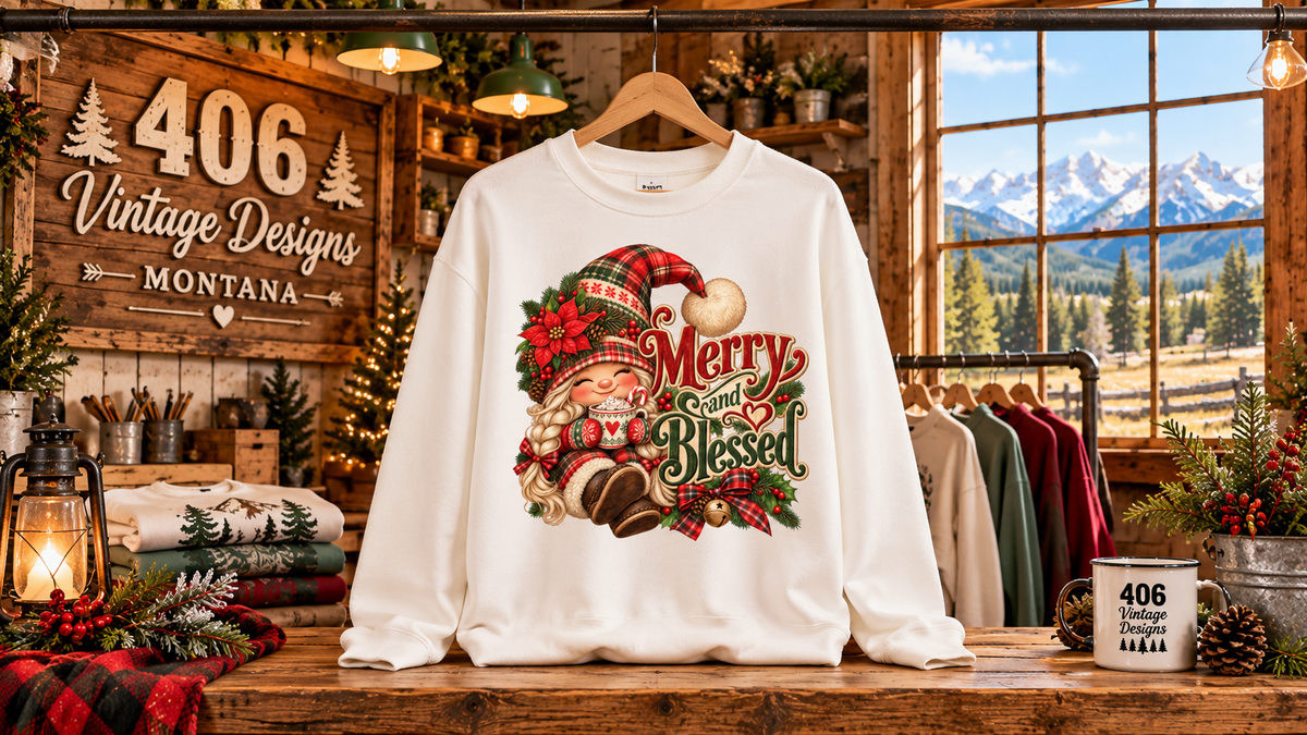 Merry and Blessed Christmas Gnome Sweatshirt