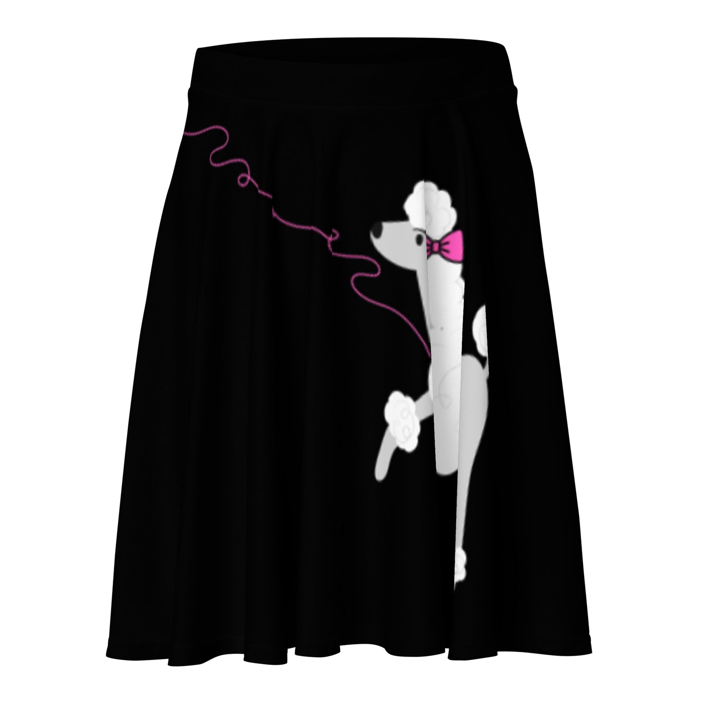 Retro Vintage Black Poodle Skater Skirt  50s Style