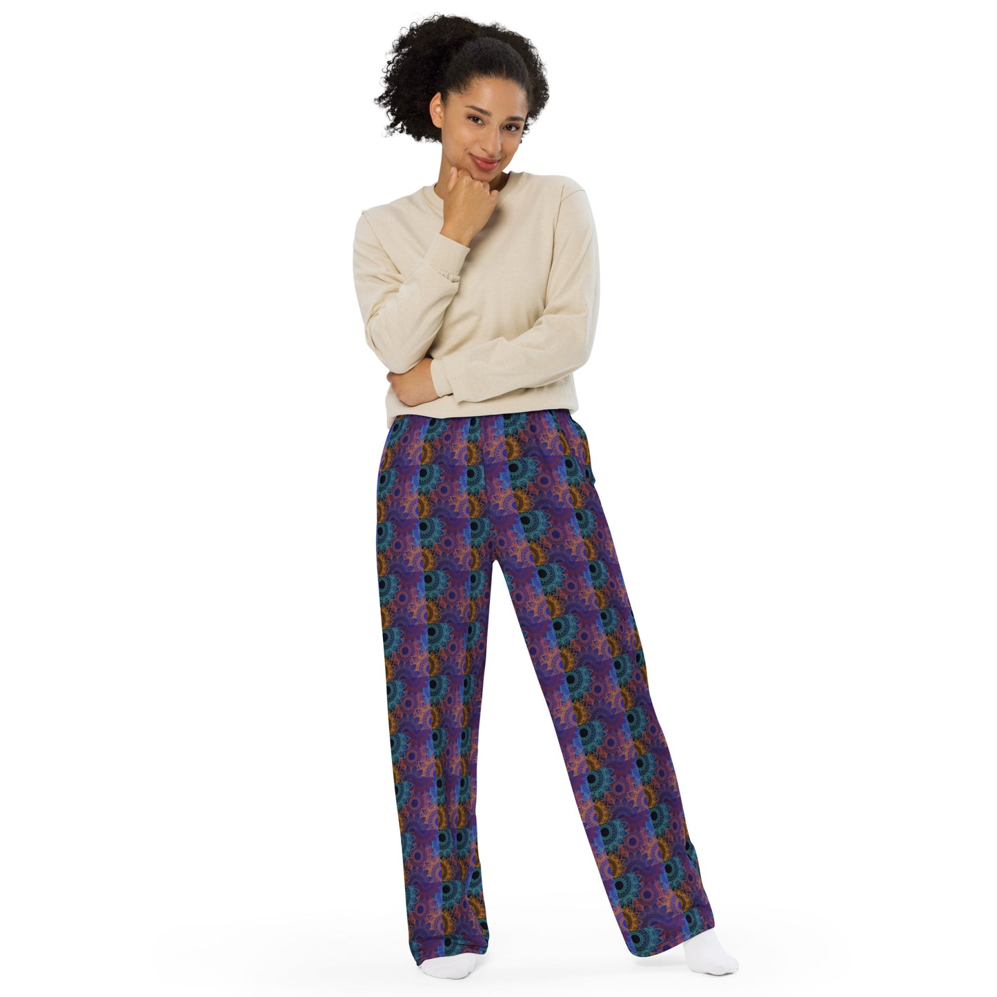 Medallion Retro Wide Leg Pant