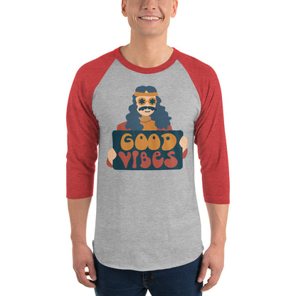 Hippie Retro Good Vibes  Raglan Shirt