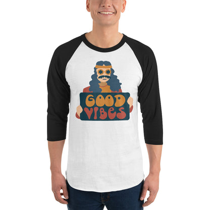 Hippie Retro Good Vibes  Raglan Shirt