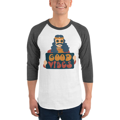 Hippie Retro Good Vibes  Raglan Shirt
