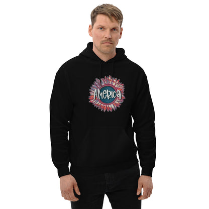Vintage Sunflower  America Hoodie