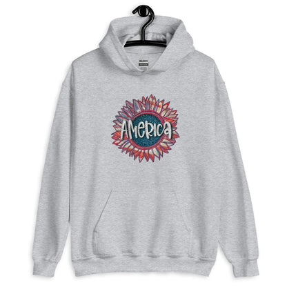 Vintage Sunflower  America Hoodie