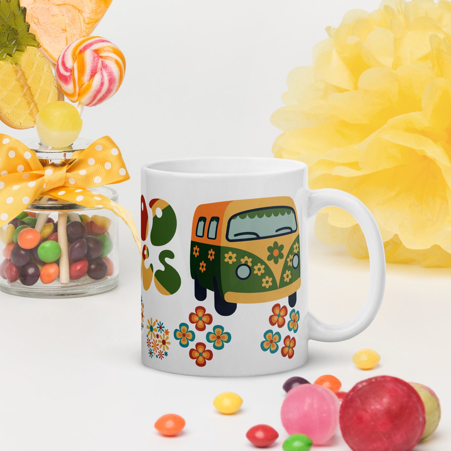 Good Vibes Retro Vintage Coffee  Mug